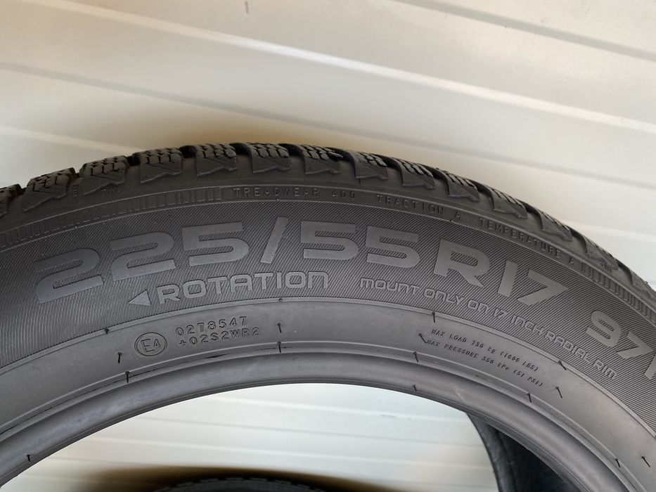 4бр зимни гуми 225/55/17/Nokian D4 Winter 5.8мм/3218dot