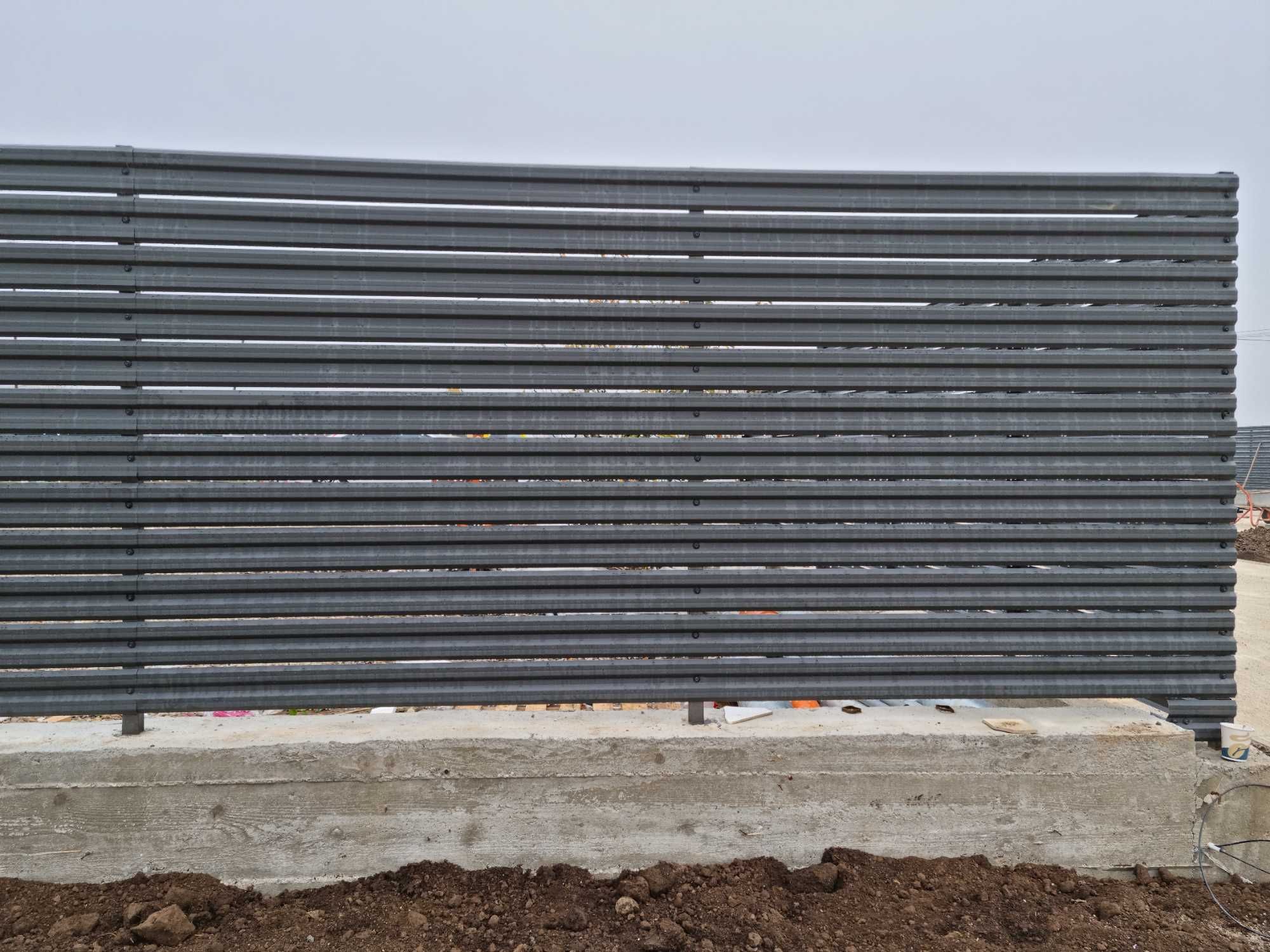 Sipca metalica dreapta pentru gard Gri Antracit Ral 7024