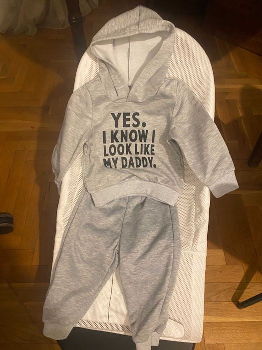 памучен комплект с готин надпис