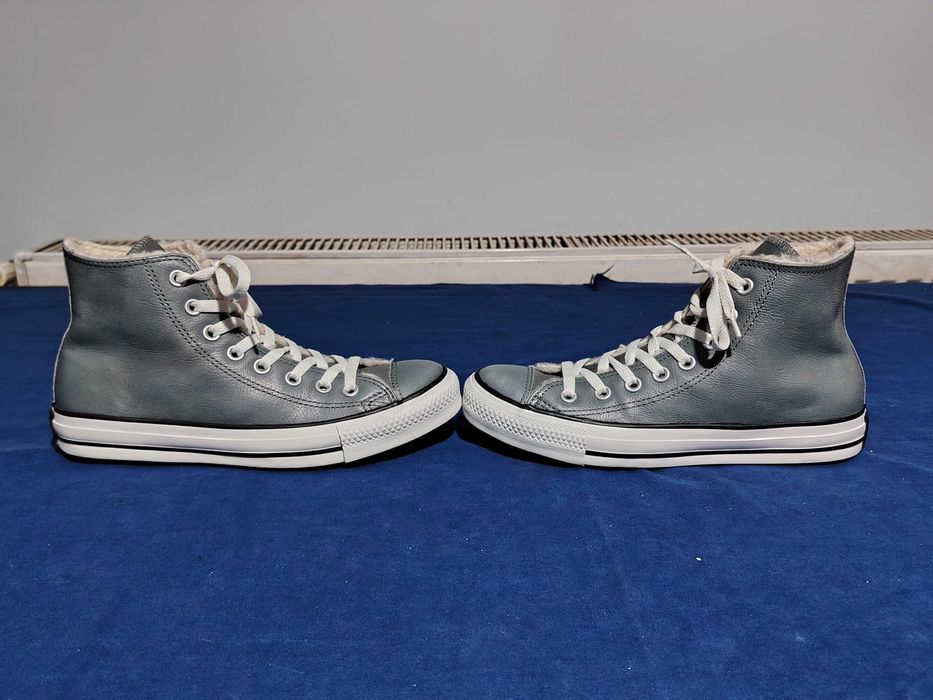 CONVERSE ALL STAR tenesi din piele îmblăniti, mr. 39,5, interior 25 cm