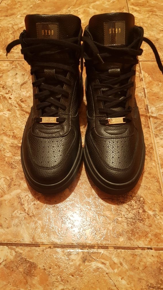 Adidași noi Steve Madden NY90 originali- piele neagră - mărime 44