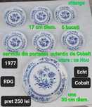 Serviciu portelan autentic de Cobalt 1977