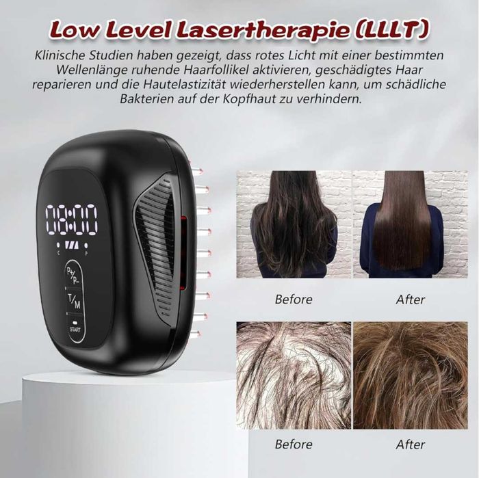 laserLocks Lasercomb-002 нов модел лазерен гребен за растеж на коса