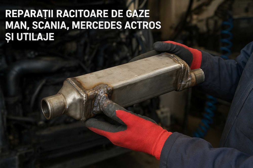 Reparații Răcitoare de Gaze MAN, Scania, Mercedes Actros și Utilaje