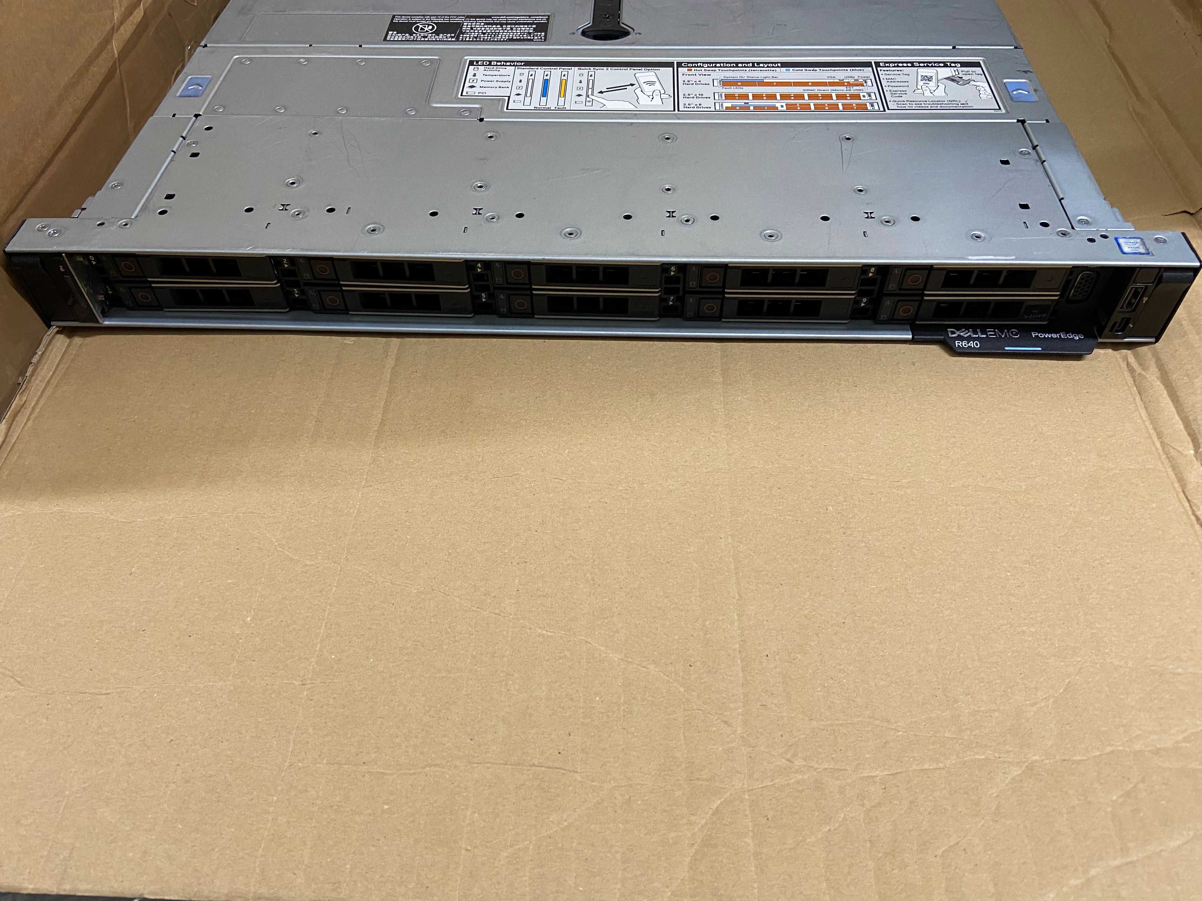 Сървър Dell R640 2x Gold 6138, 64GB RAM, 10x 1.2TB SAS HDD