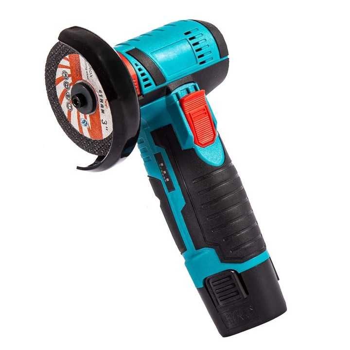 Ъглошлайф Cordless, 19 500 rpm, комплект от 2 батерии 12 V, 18 см