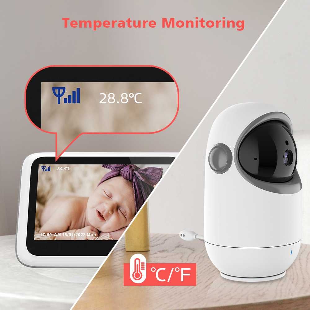 Baby Monitor si Camera Audio-Video Wireless Supraveghere Bebe,4.3 Inch