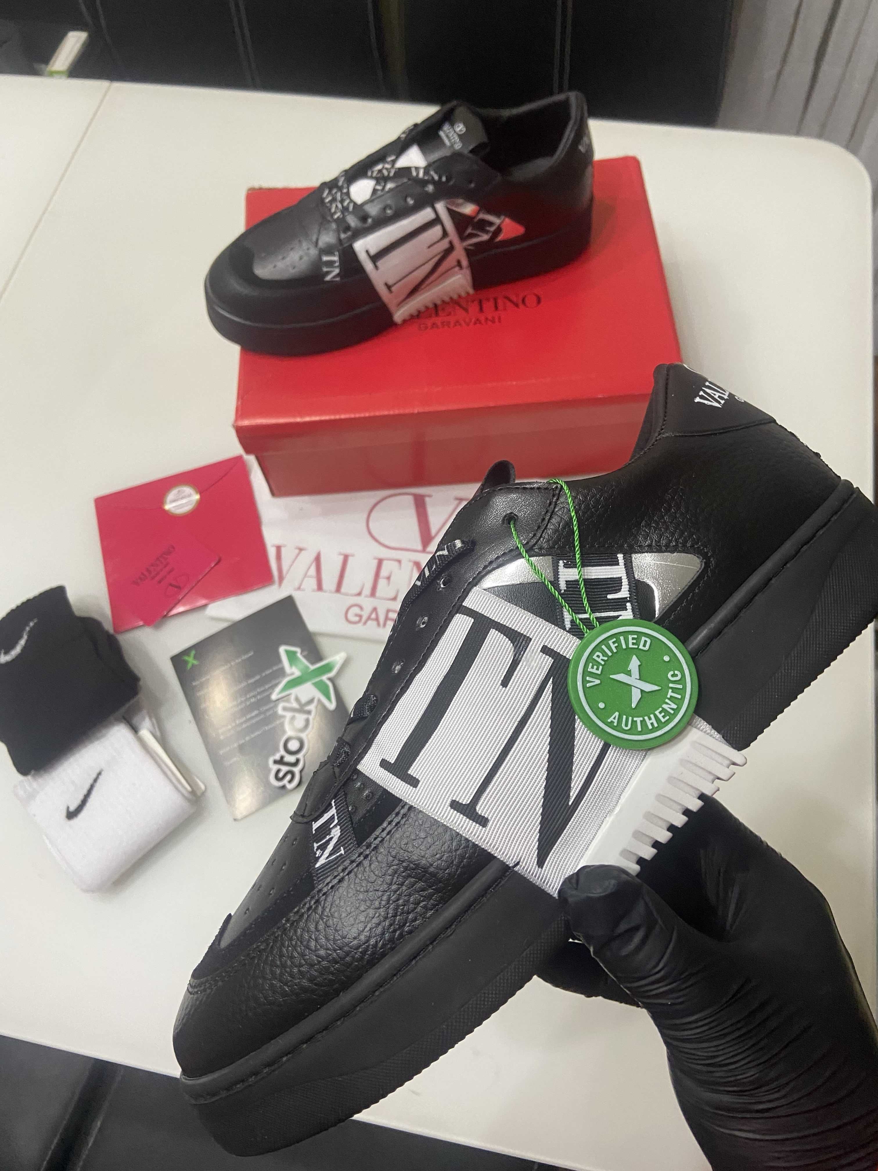 Valentino Garavani VL7N BLACK Leather Lux Sneakers 40,41,42,43,44,45