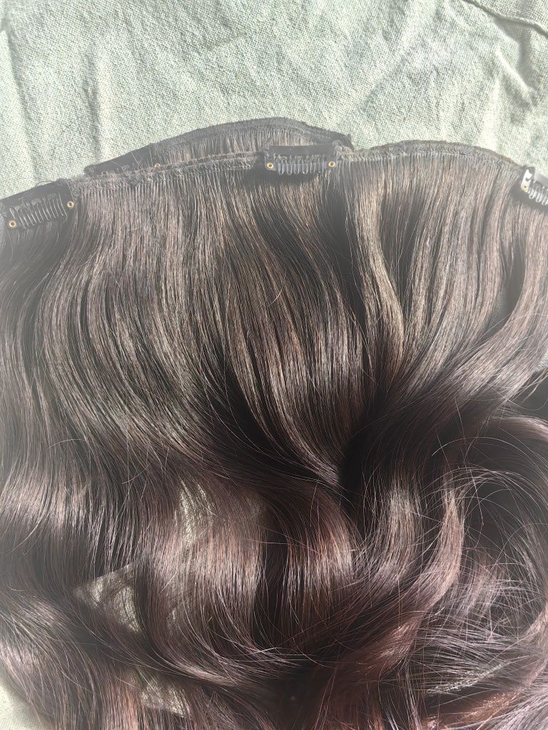 Красива естествена Коса hair boutique ,екстеншъни 50см200гр,кестенява