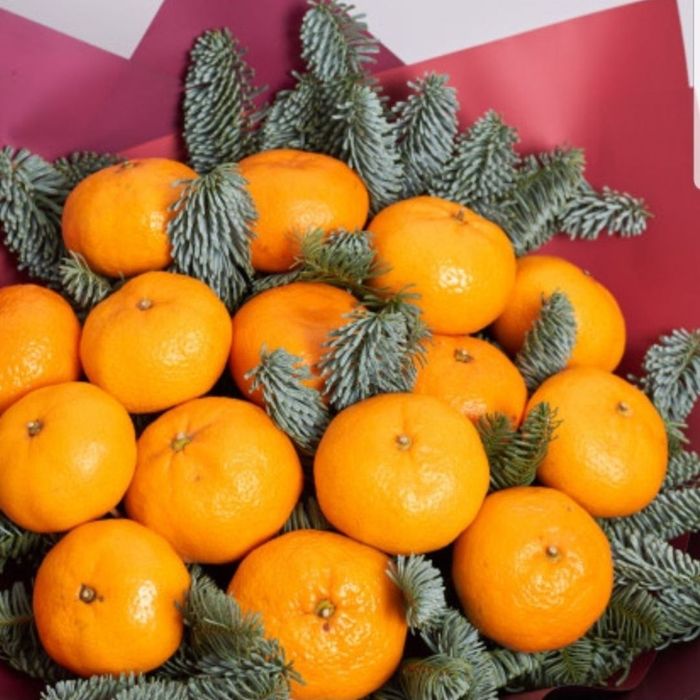 Букеты из мандаринов-оригинальный и вкусный подарок