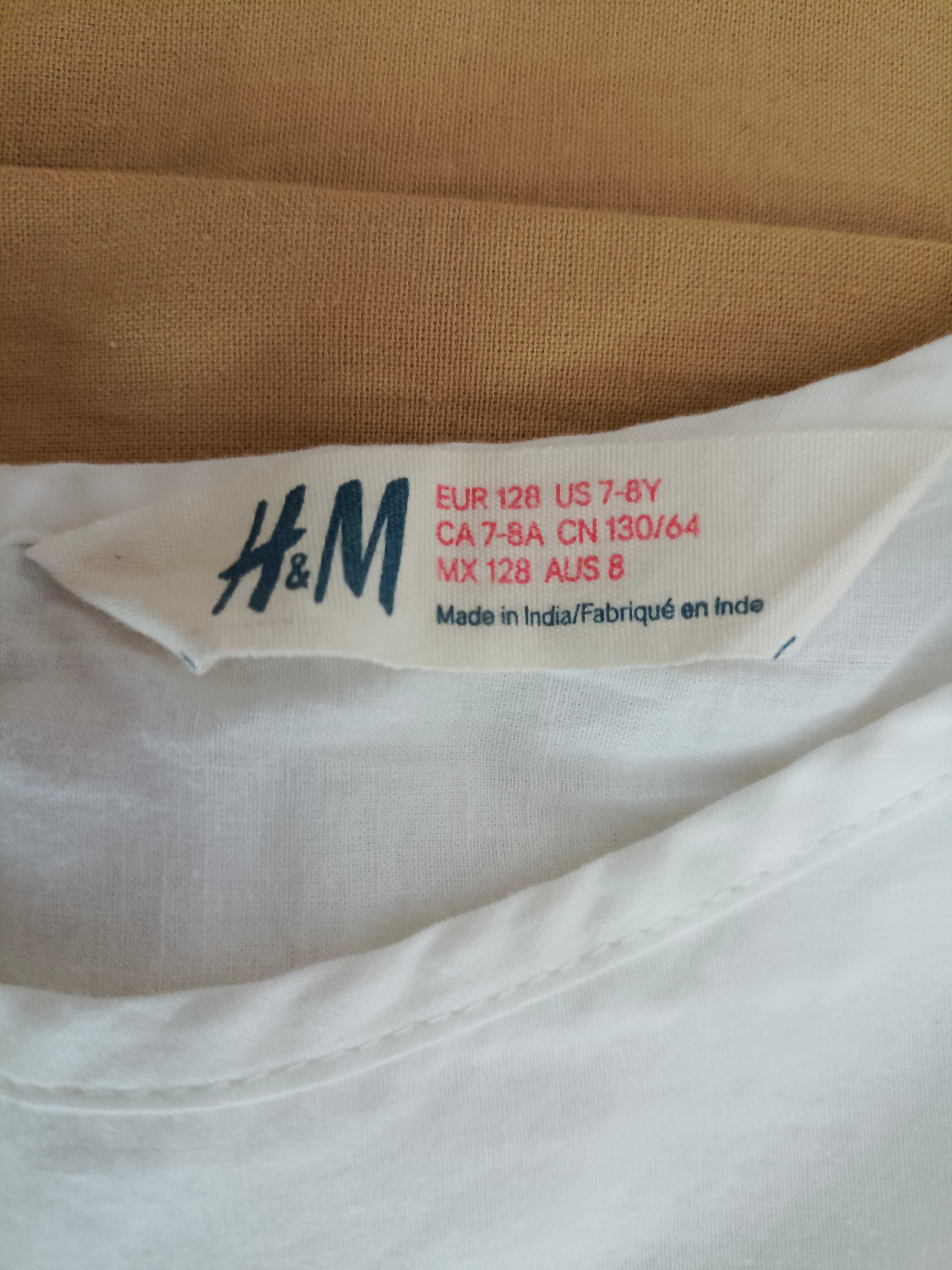 Продаю фирменное ( H&M) белое х/б платье для девочки, привезено из США