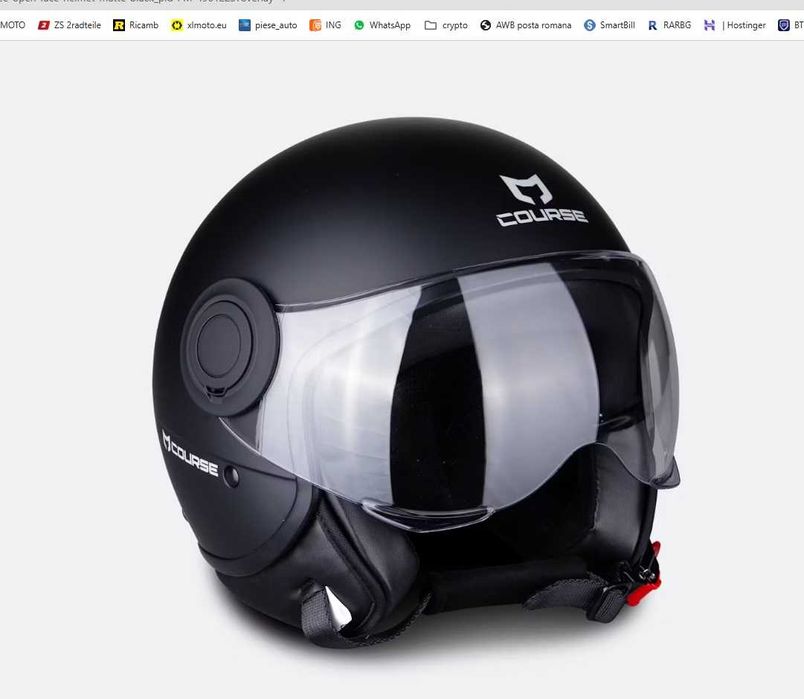 Casca moto Course marimea M neagra NOUA