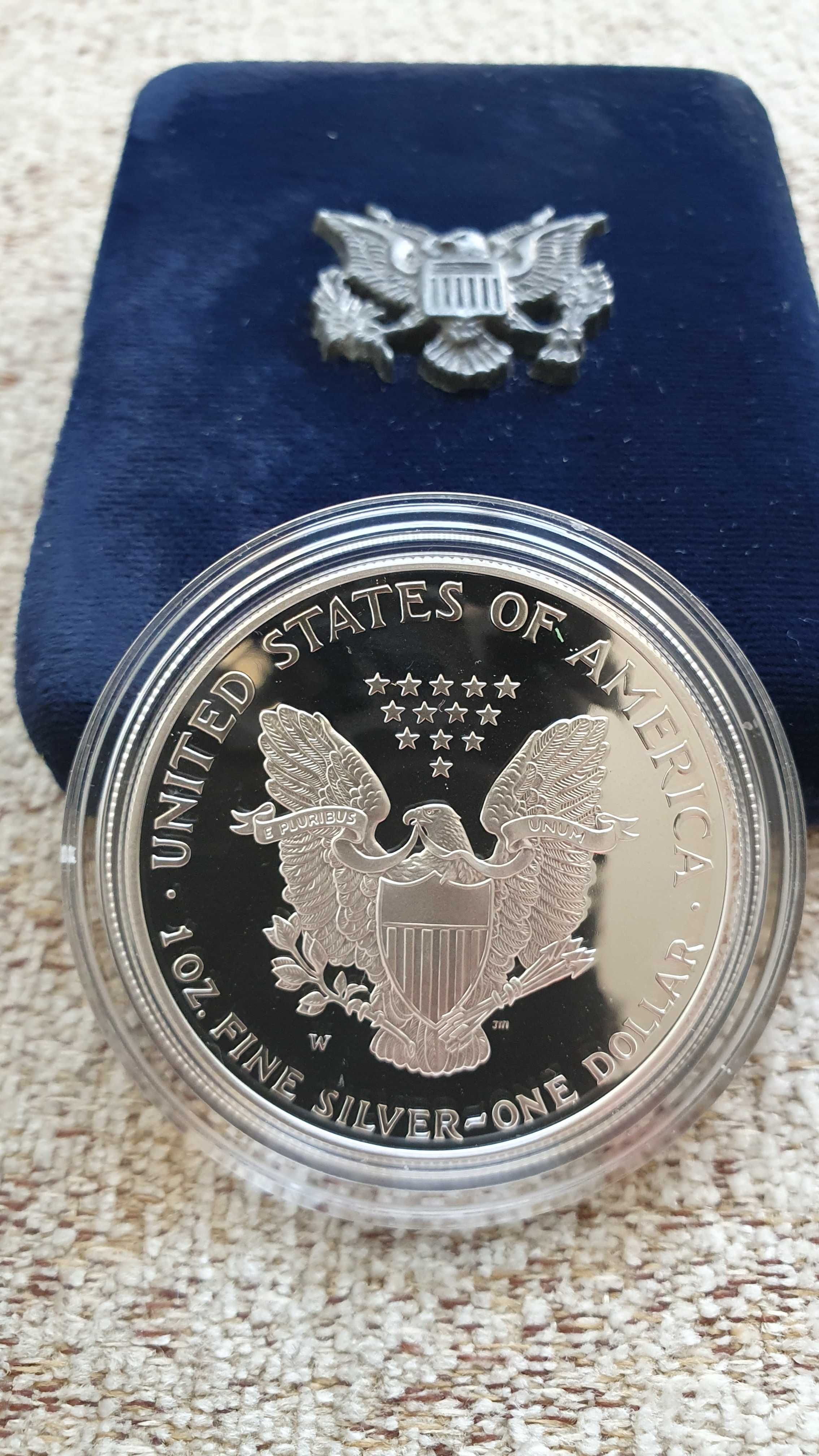 Американски сребърен долар 2001 , Колекционерски Proof , Нециркулиран