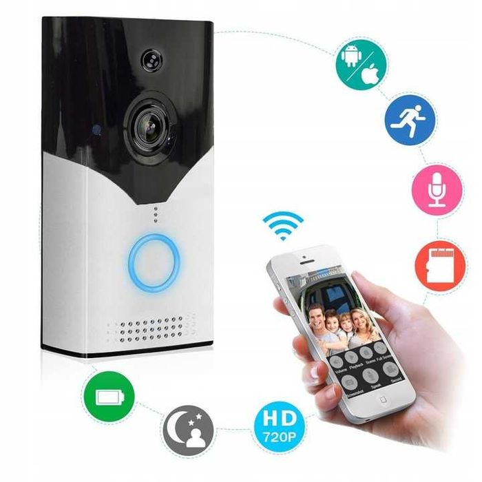 Video-interfon WiFi, vedere nocturna, video HD 720P