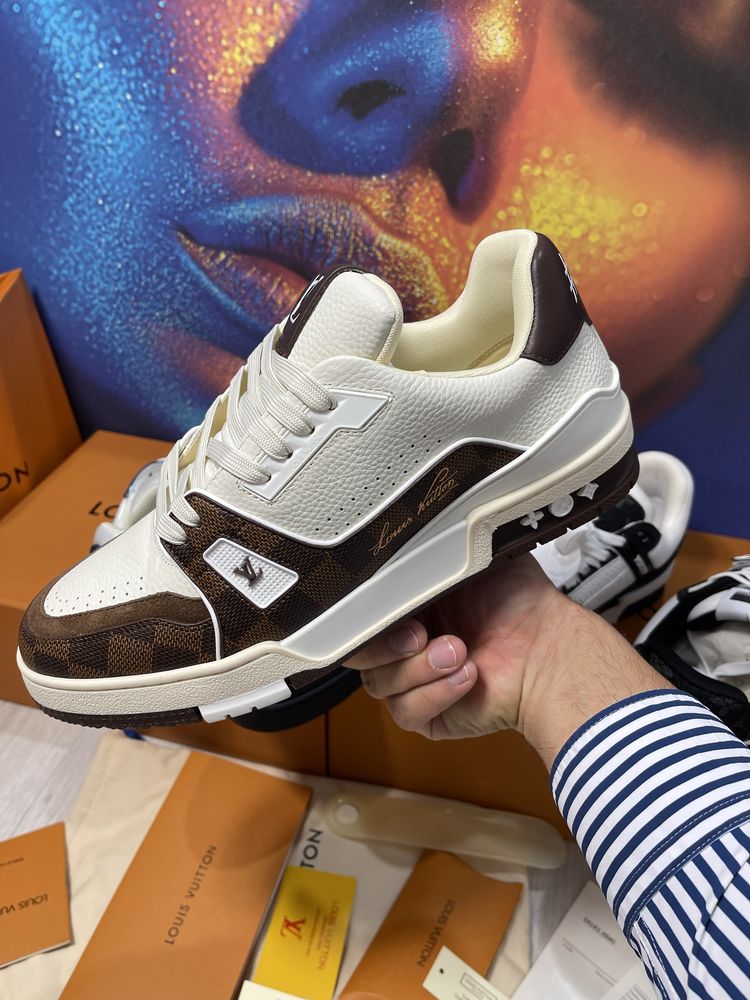 Adidasi Louis Vuitton piele naturala 100% Full Box colectie noua