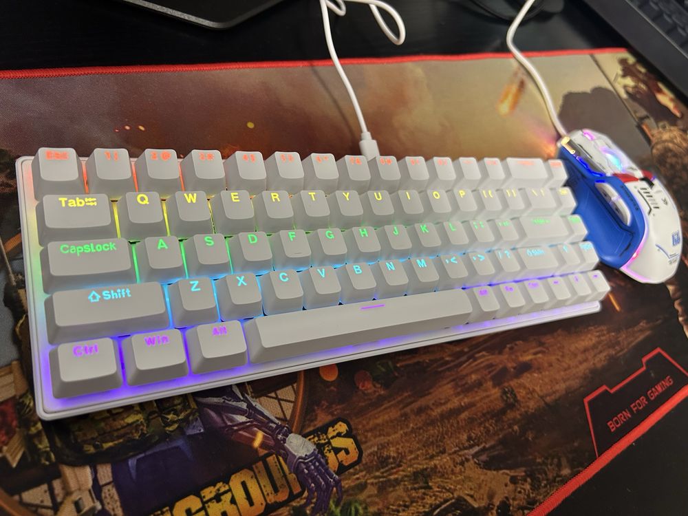 Set Tastatura mecanica + Mouse gaming G6, RGB ,Switch-uri detasabile