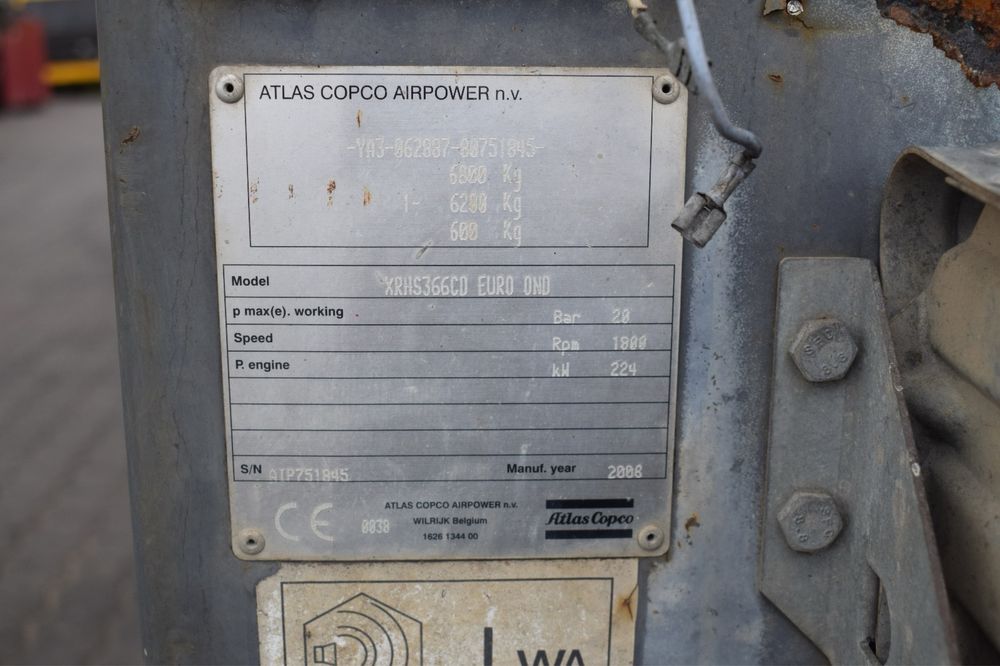 Vand motocompresor atlas copco xas 366