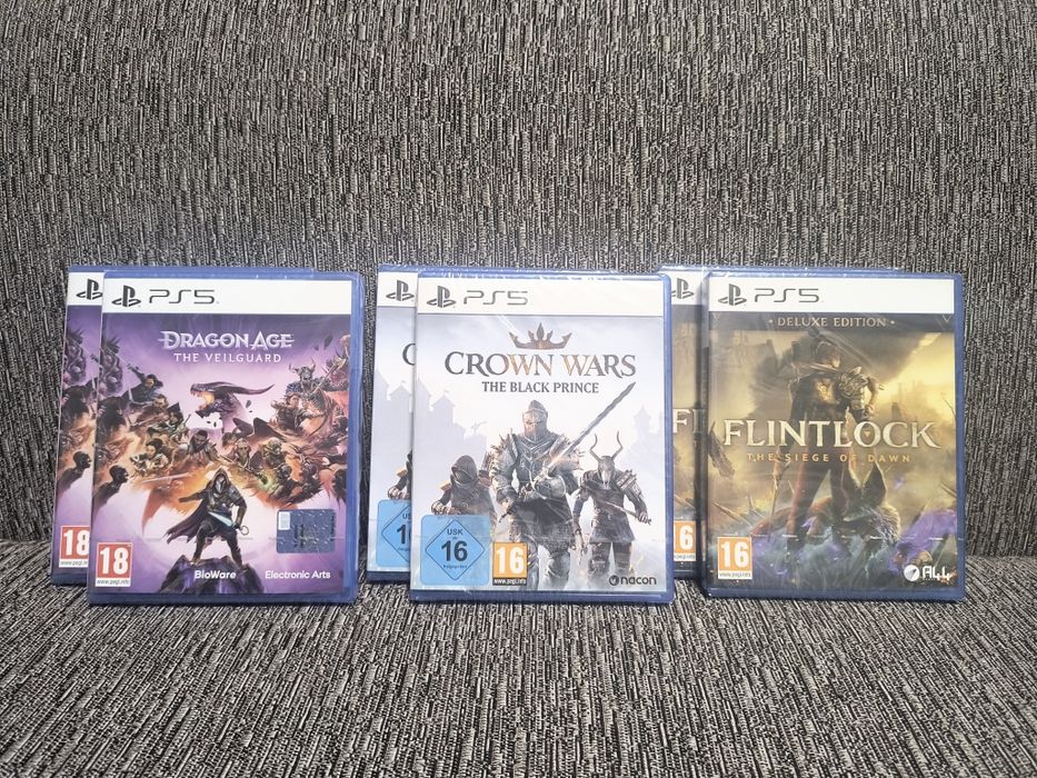 Crown Wars the black Prince, Flintlock, Dragon Age Veilguard PS5