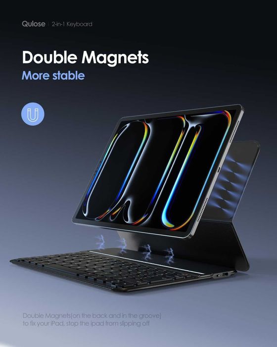 Husa tastatura iPad Air 11 si iPad Pro 11, magnetica, QWERTZ