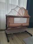 Patut copii co-sleeper pliabil marron