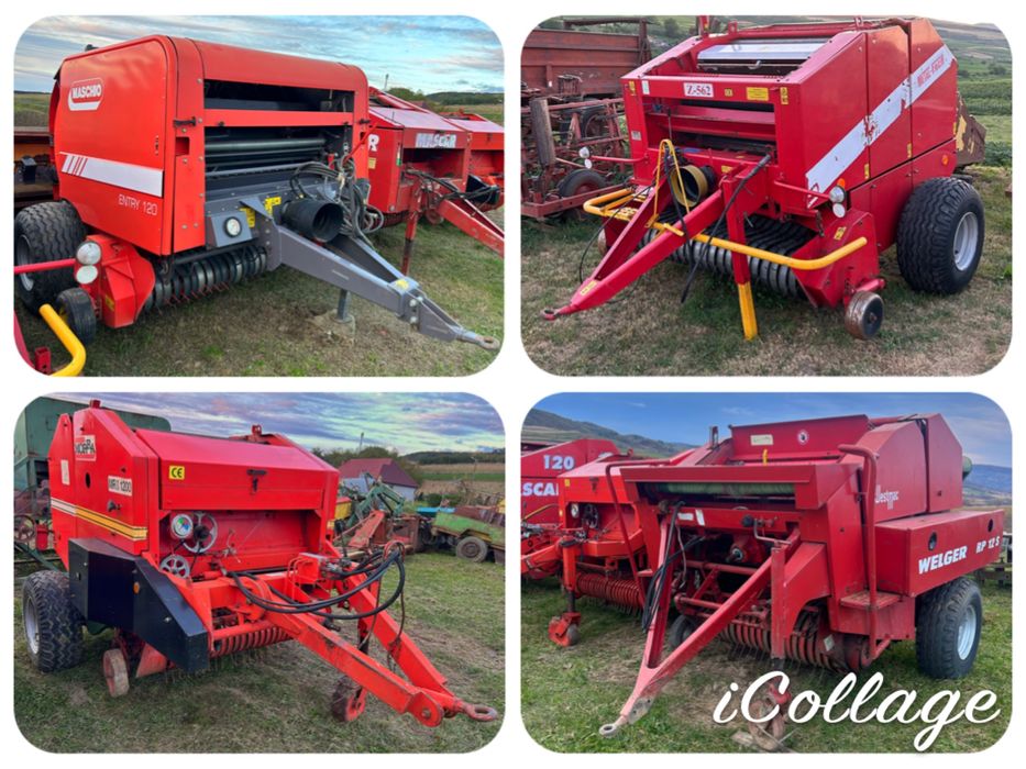 Prese rotunde 120x120 Welger rp 12 12 s , Krone , Mascar , morra