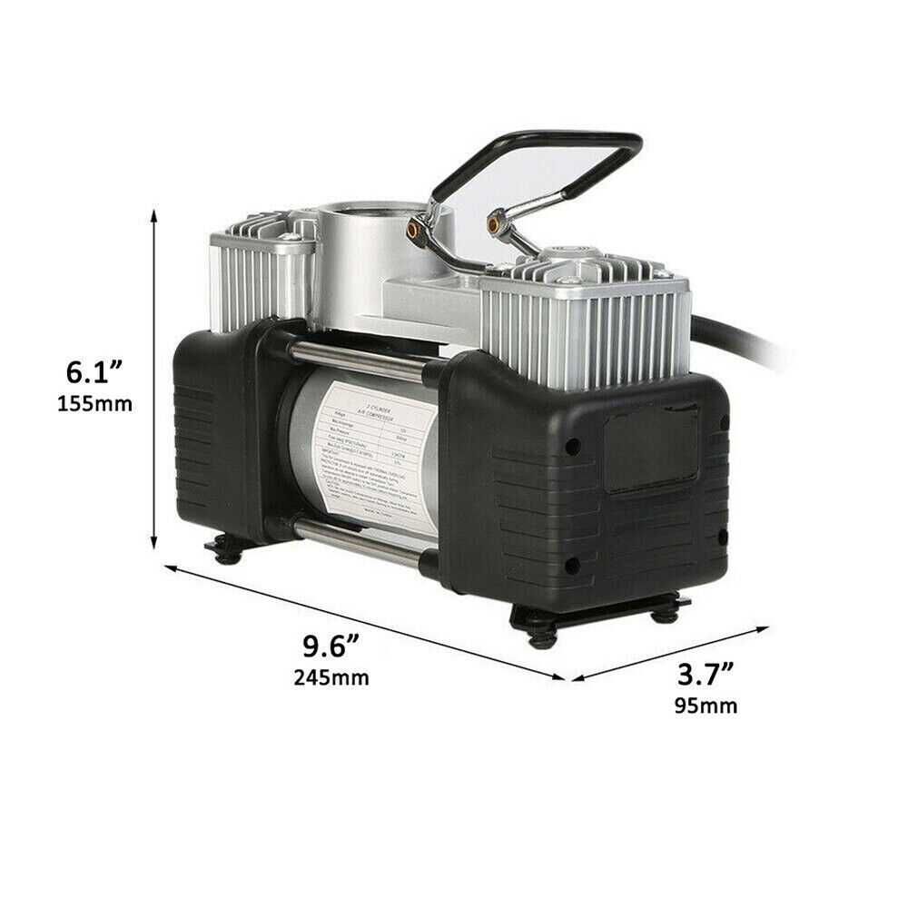 ПРОМО! Двуцилиндров Компресор за гуми 12V