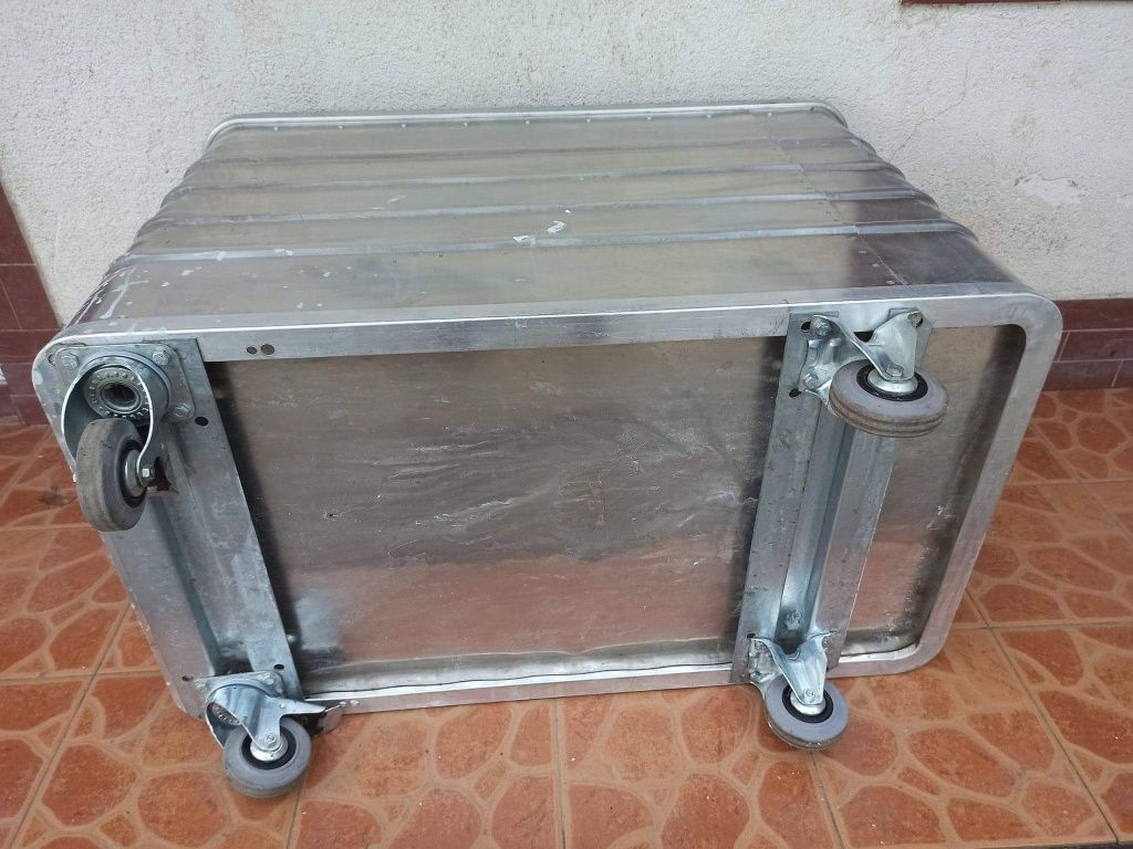 Container de transport din aluminiu deschis, 990 x 580 x 770mm