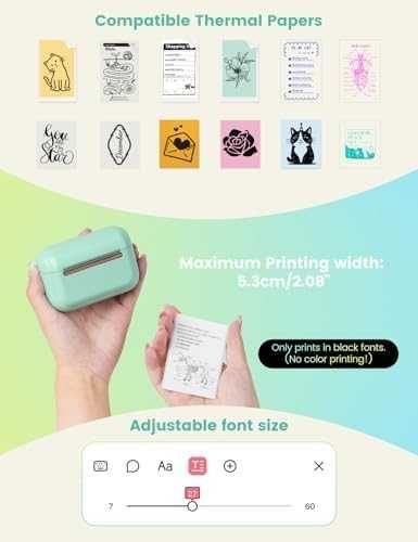 Нов Портативен термопринтер за телефон iOS Android – фото и бележки