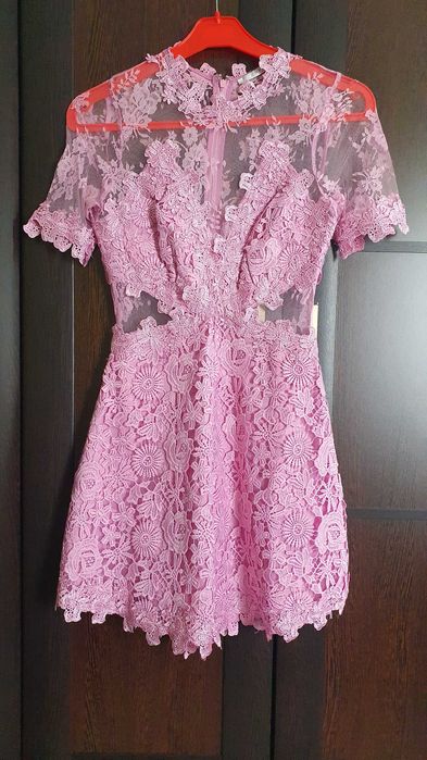 Rochie-pantalon, din dantelă, Guess