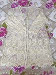 Cardigan dama crem margele paiete brodat