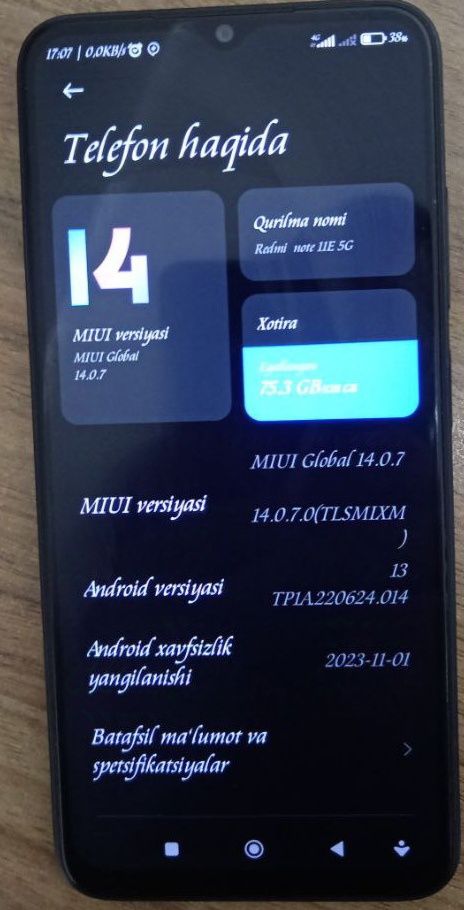 Redmi Nit 11 E 5G