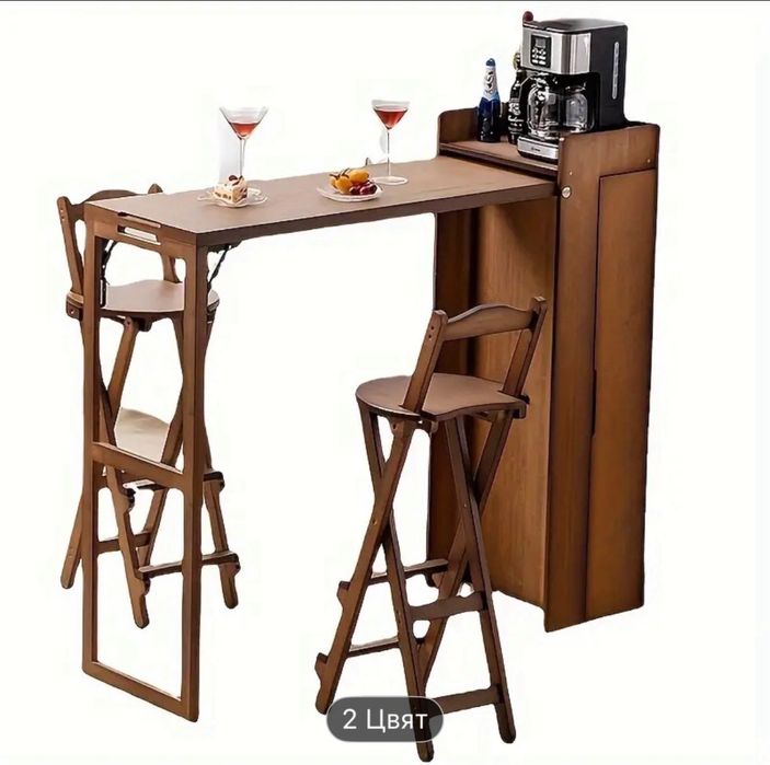 Сгъваем бар стол от бамбук