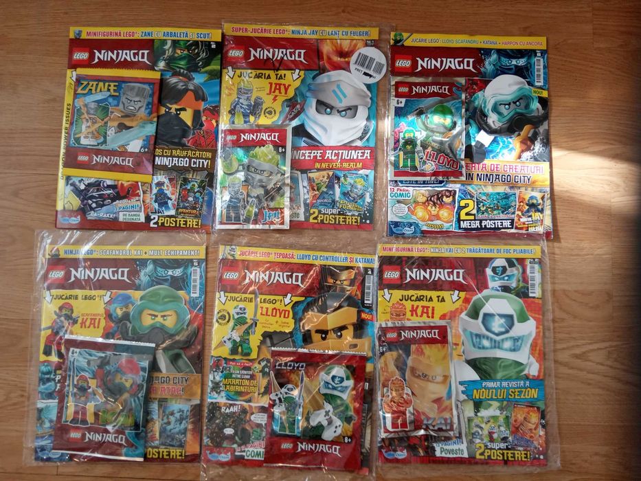 Lego Ninjago seturi mici (foil bags) cu reviste, noi, sigilate