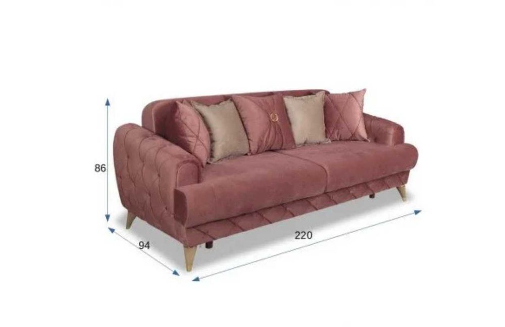 Canapea extensibila Verde Chesterfield