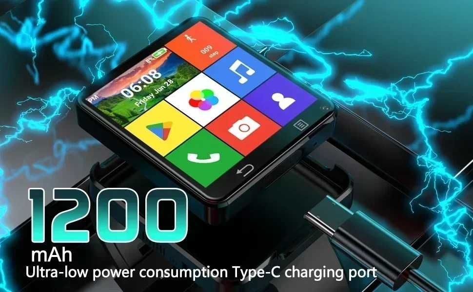4G Mini telefon tip smartwatch,Android 11 cu 2 camere,GPS,NFC,etc.