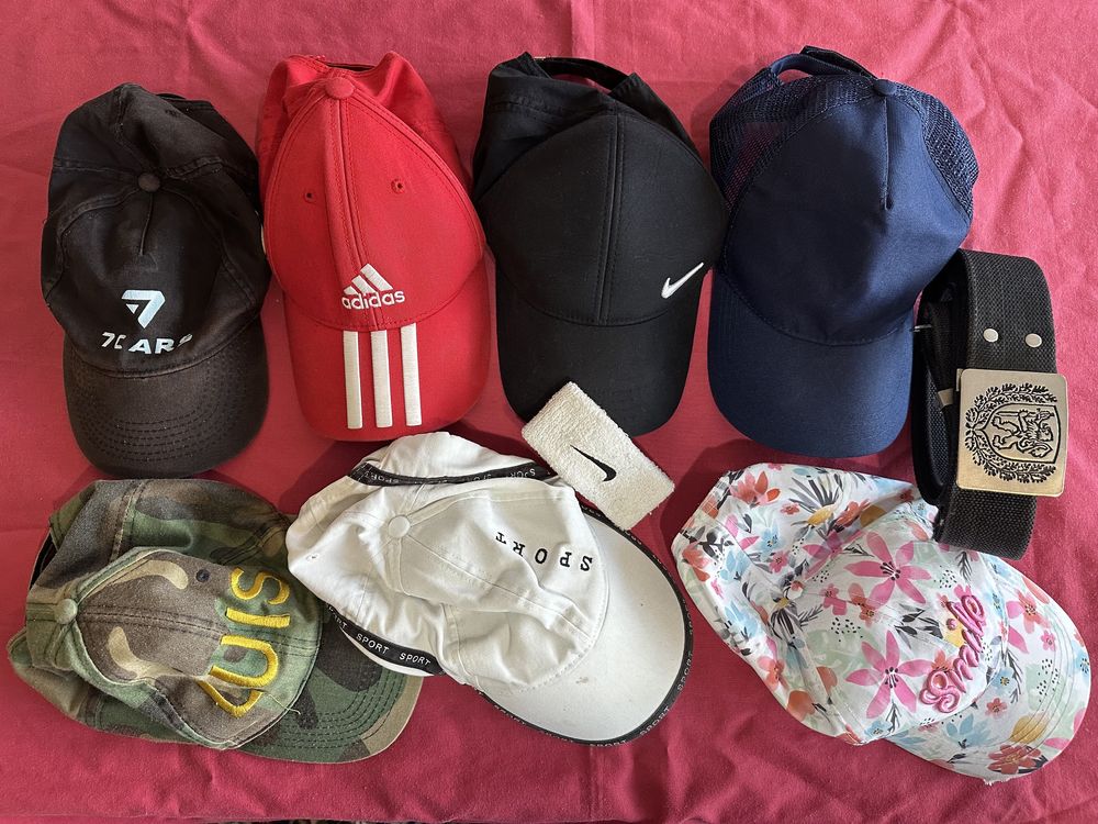 Шапки с козирка NIKE,адидас,лента,колан