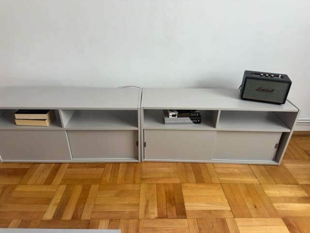 Comodă TV gri 2 bucati