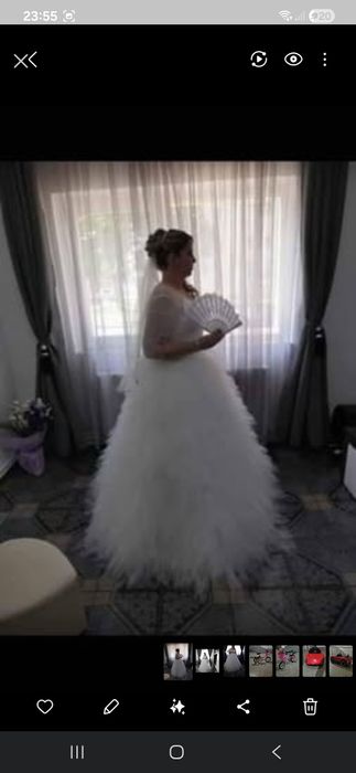 Rochie mireasa cu pietre mov