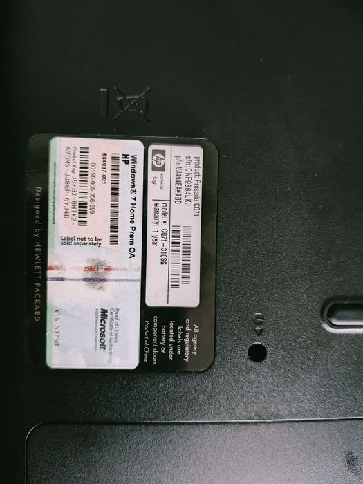 Laptop Compaq presario  CQ71