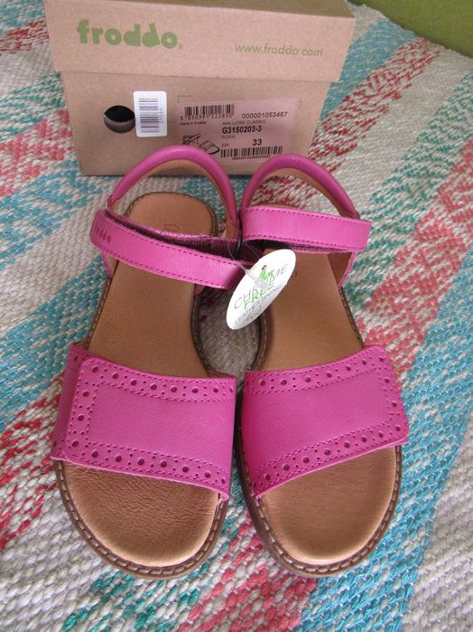 Sandale noi Froddo Fuxia, 21cm are partea din piele a talpii