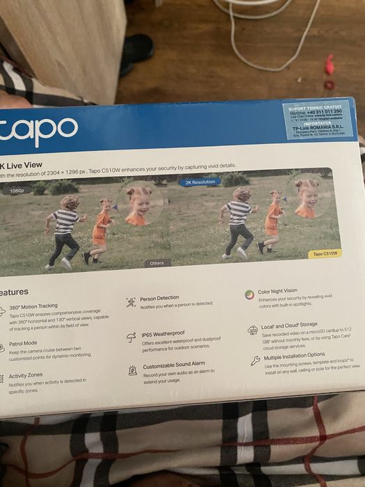 Camera video wi fi Tapo plus 2 prize inteligente
