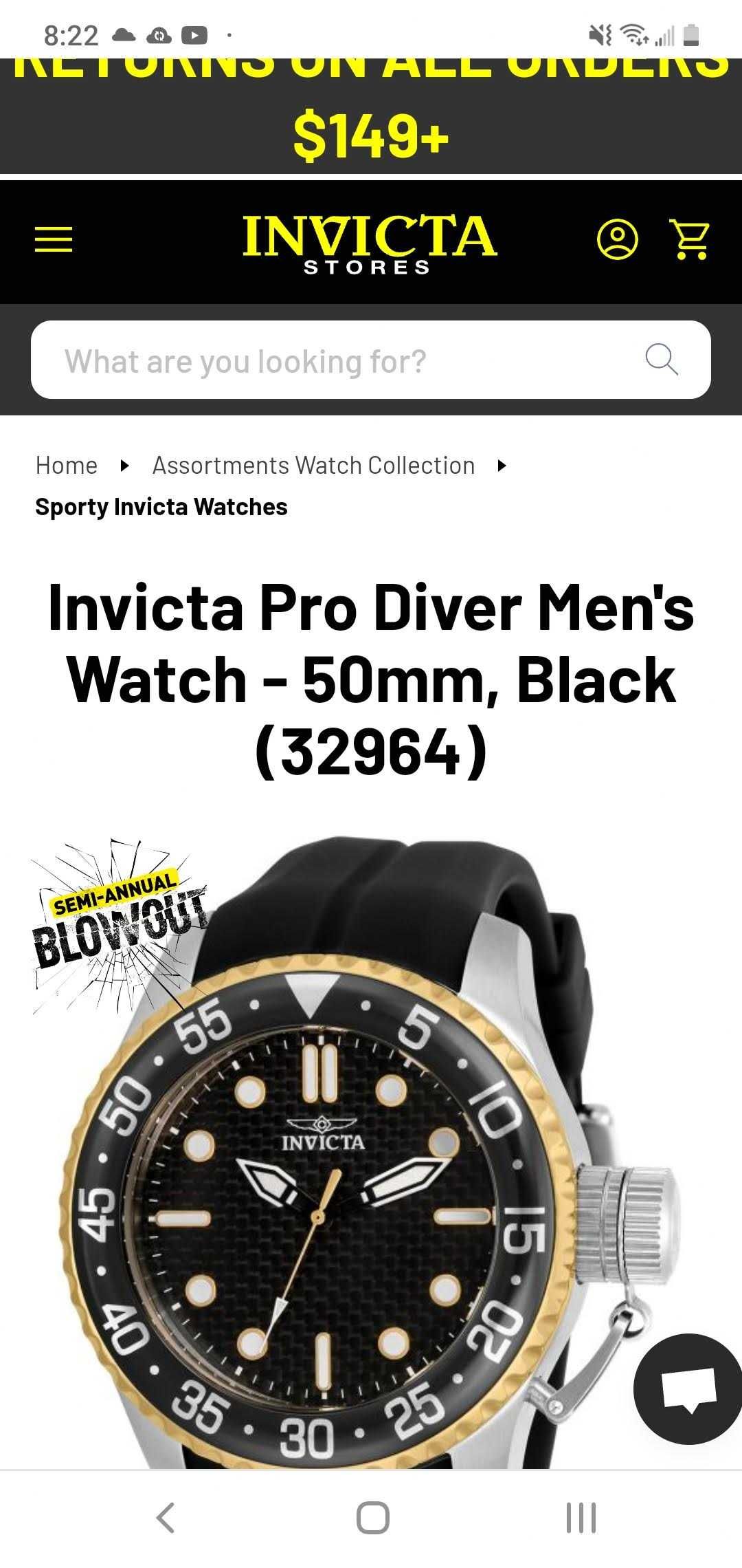 INVICTA PRO DRIVER, 2 чисто нови . 1 ят е Механичен 1185