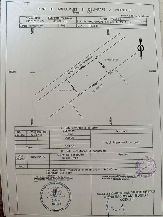 Vand teren in bariera puiesti.