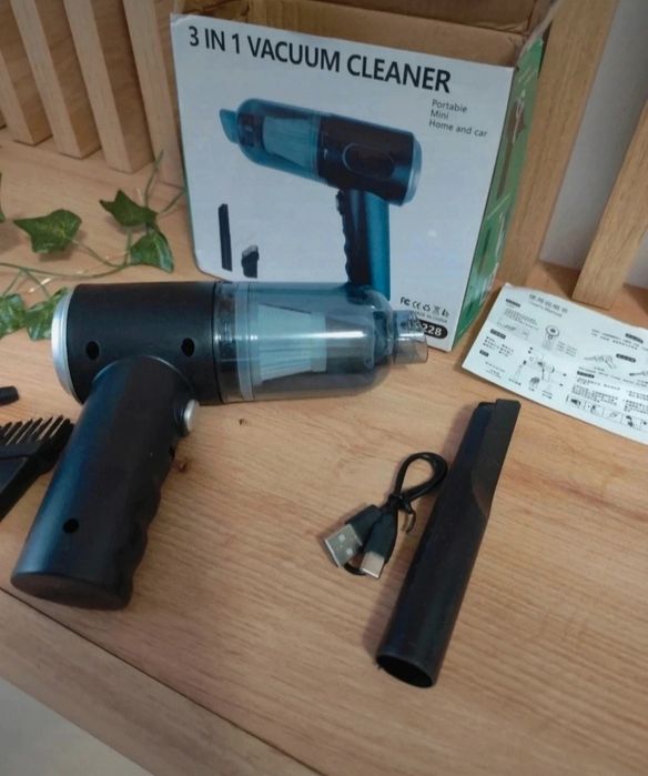 NOU Mini aspirator trage și sufla pentru auto casa reîncărcabil USB