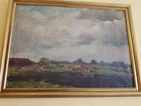 Vând o picturā în ulei impresionistă din  1920