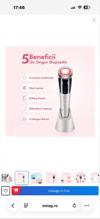 Aparat pentru tratament facial si intinerirea pielii 5 in 1 EvoSmart