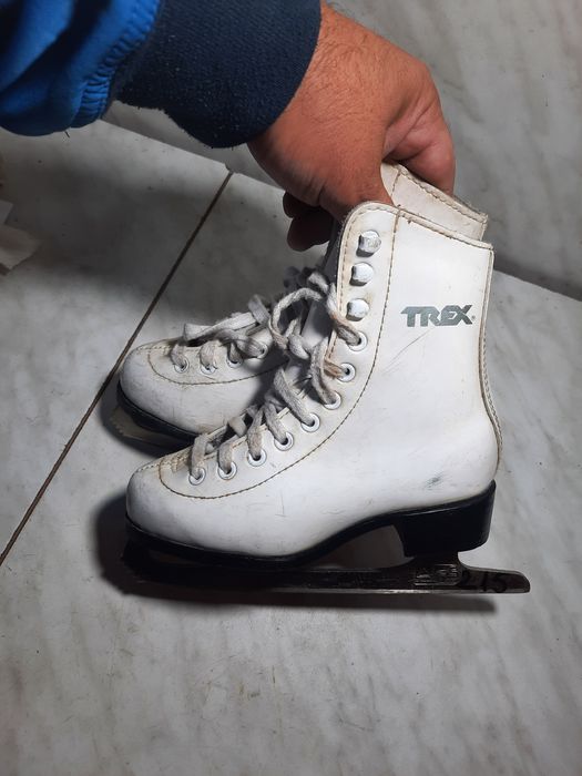 Patine gheata 215 patinaj artistic Trex copii din piele marime 28
