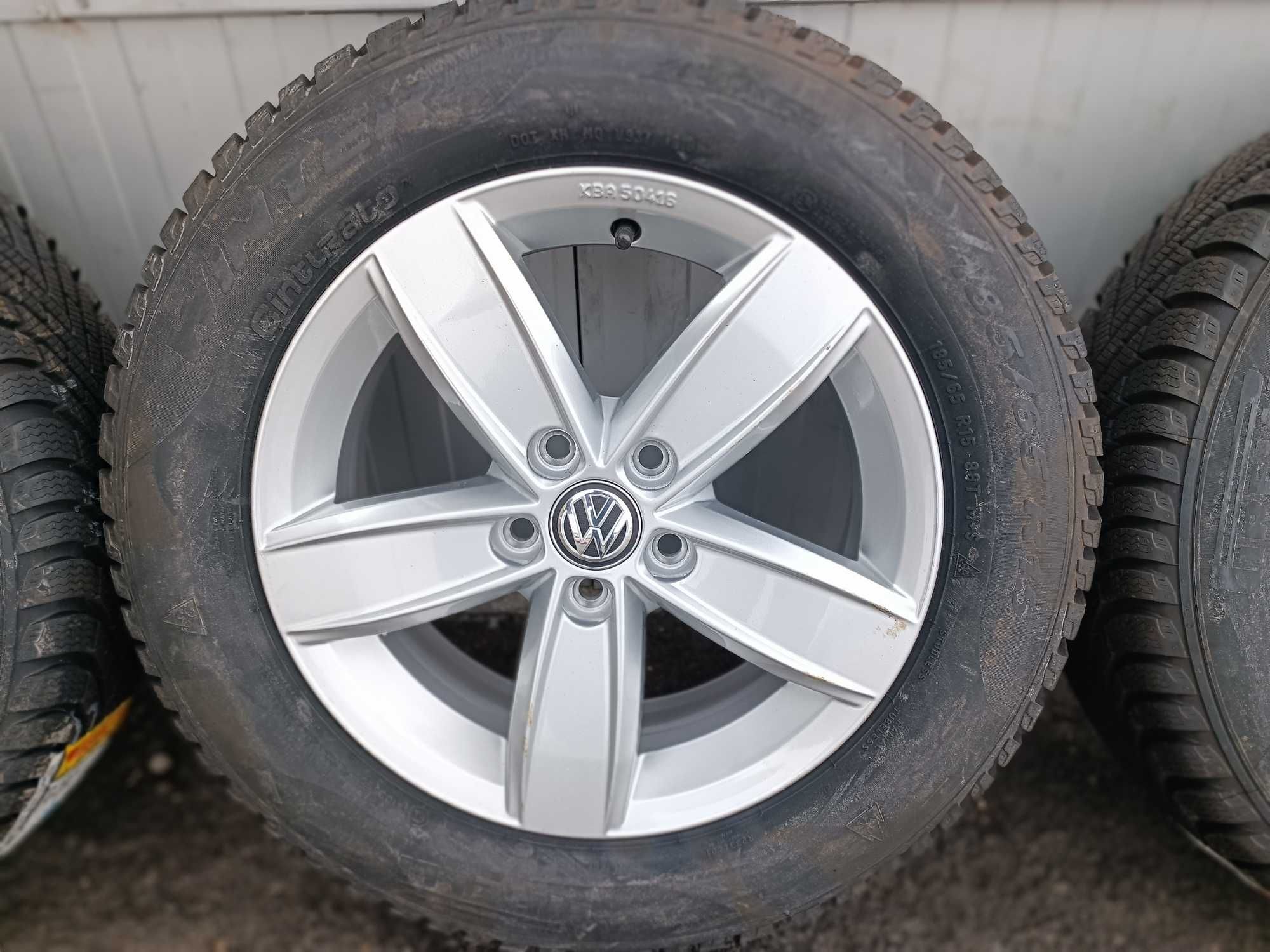 Нови ОРИГИНАЛНИ джанти 15 цола 5 100 за VW Seat+Зимни гуми Pirelli