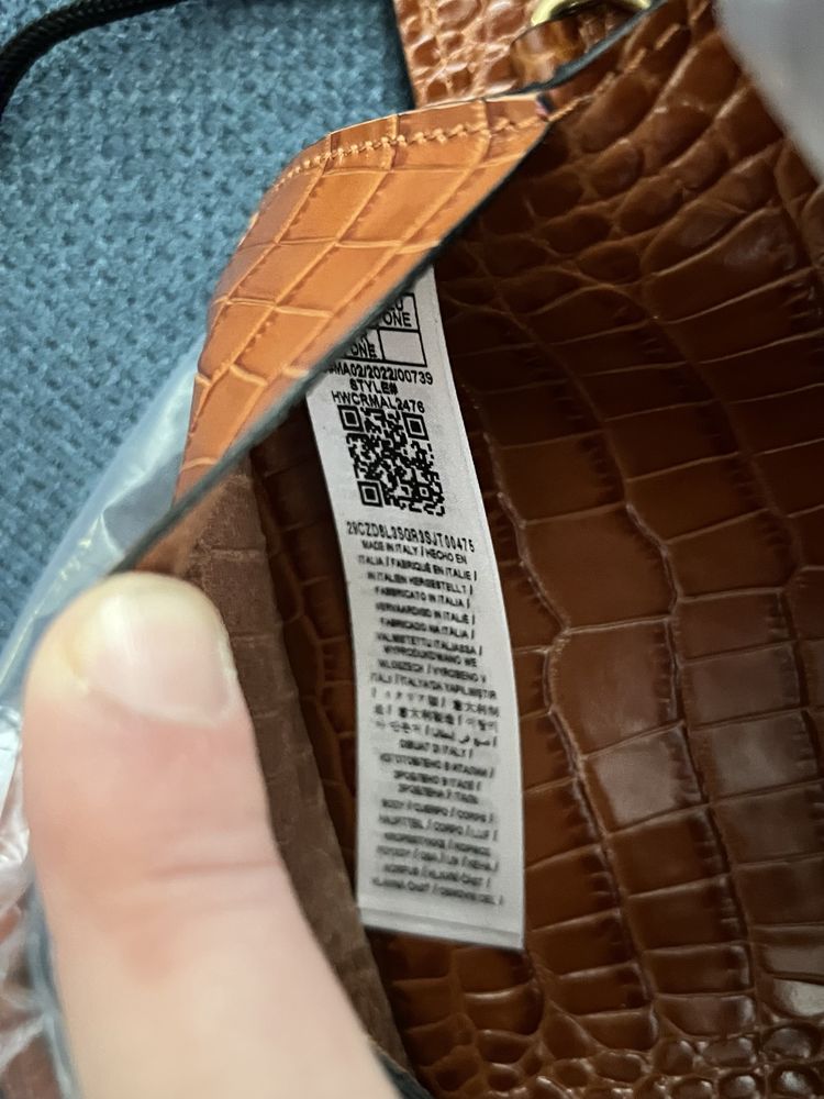 GUESS CRISTINA CROCODILE real leather cognac.100%оригинал,Нова