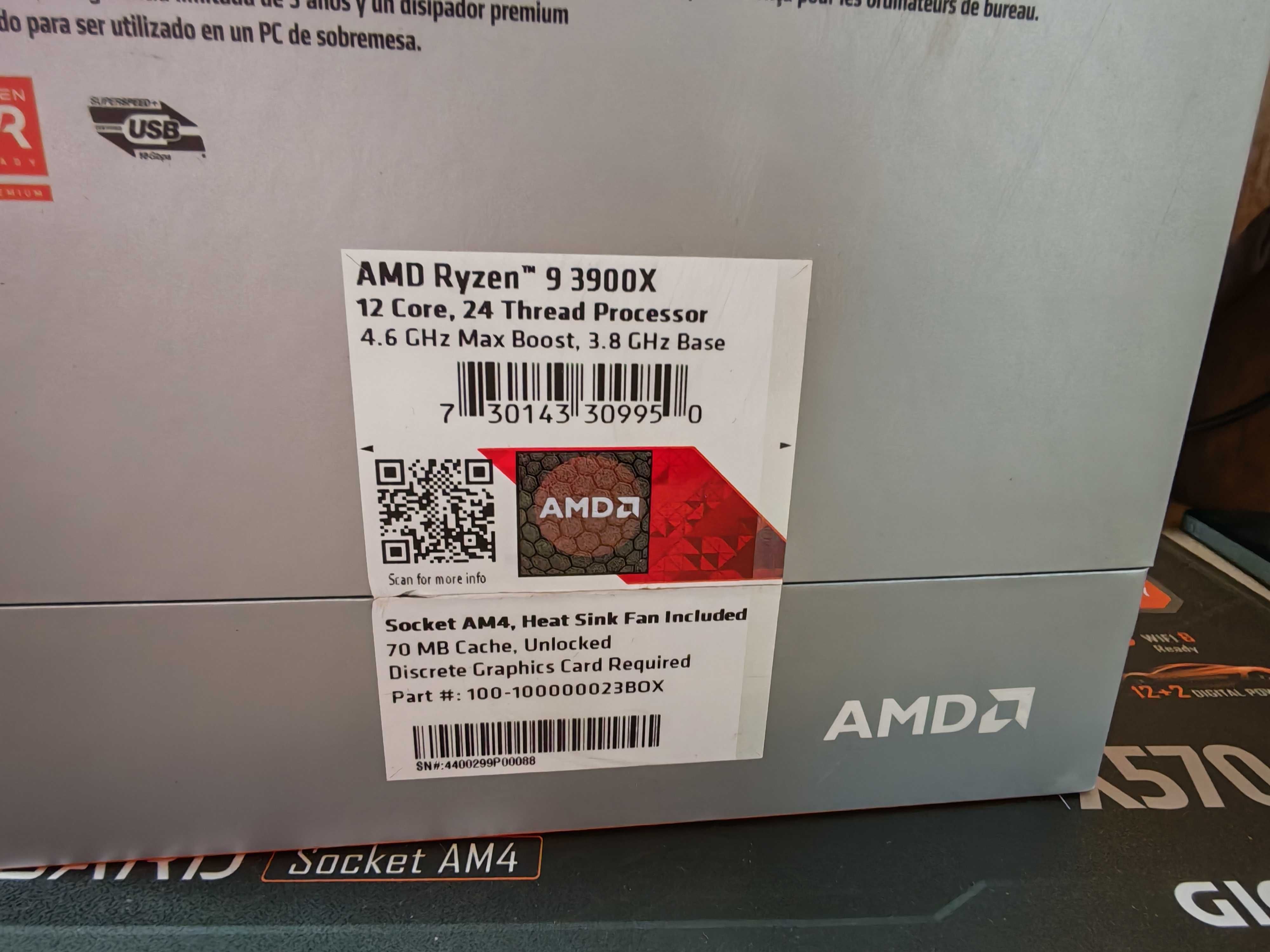 Дъно X570 AORUS ULTRA + Процесор AMD Ryzen 3900X+ Рам 32GB(2x16GB)DDR4